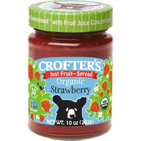 CROFTERS ORGANIC Just Fruit Spread Strawberry 10 oz., PK6 60067275000311